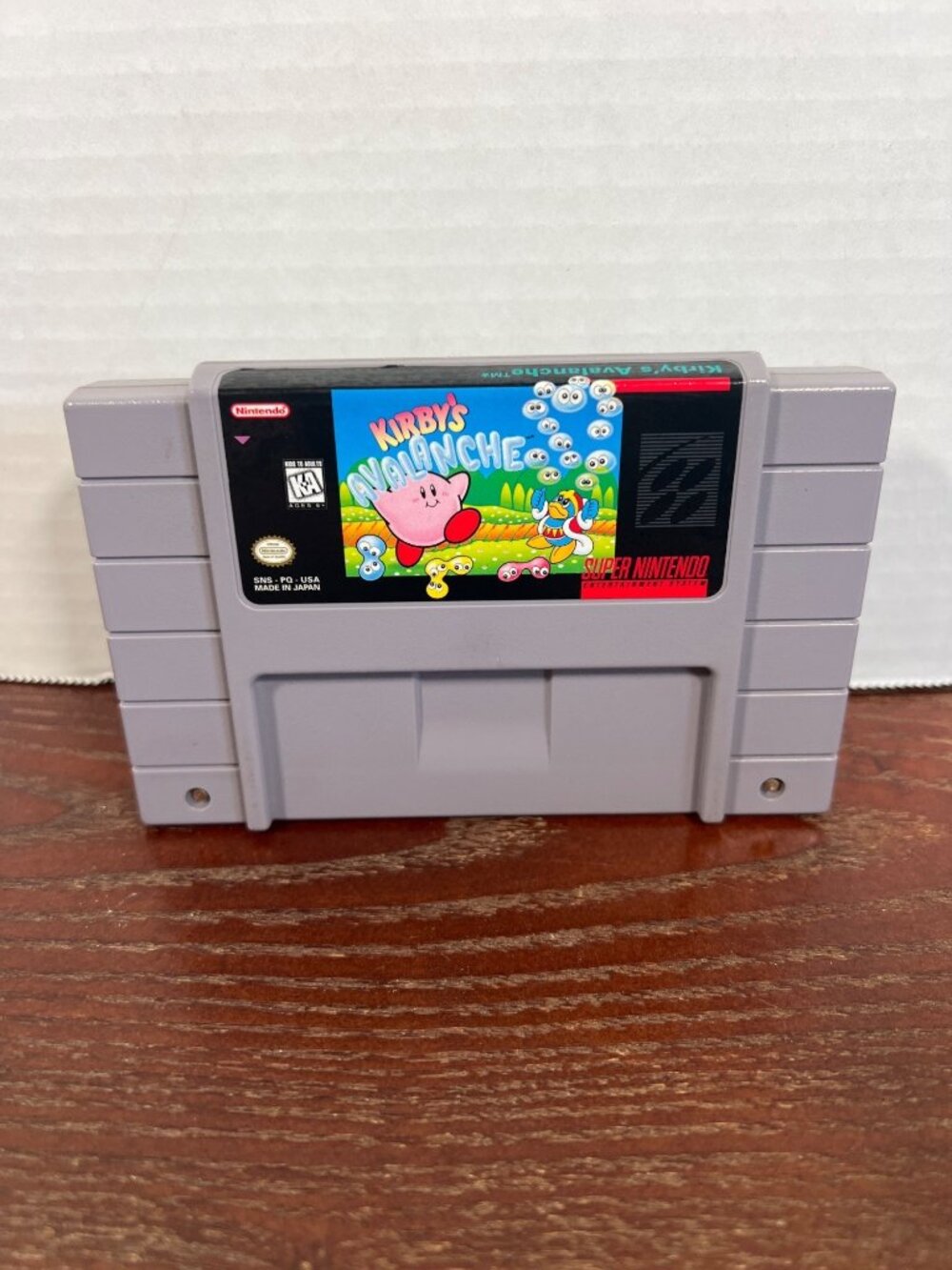 Kirbys Avalanche SNES Game Cartridge 1995 Nintendo Super Nintendo Entertainment